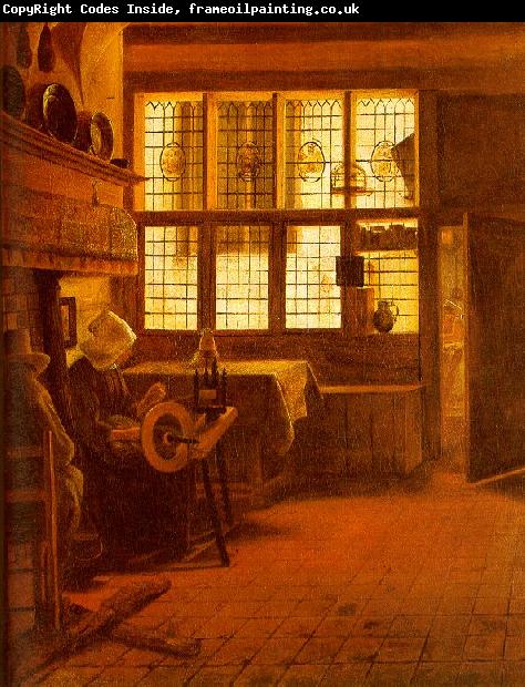 BOURSSE, Esaias Interior with a Woman at a Spinning Wheel fdgd